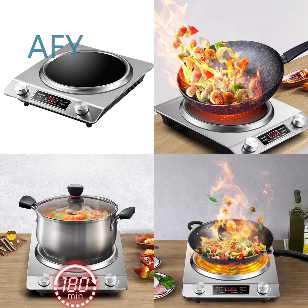 Induction Cooktop Portable - 220V Concave Induction Cooktop for Home