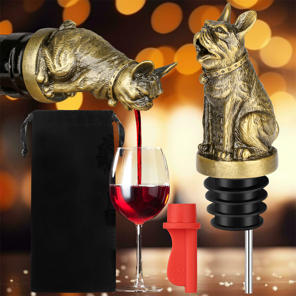 Kitchen Appliances Packages - Cute French Bulldog Wine Pouer Bottle
