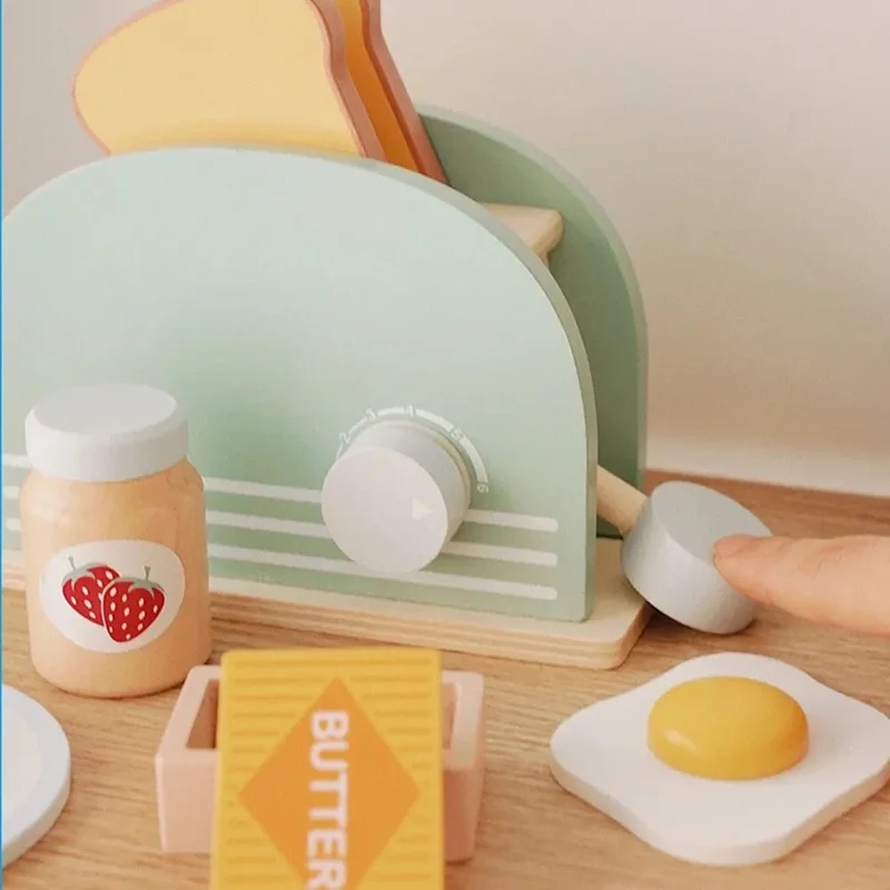 Wooden Simulation Toaster Toy  - đánh giá và giá Kitchen Appliances Kids