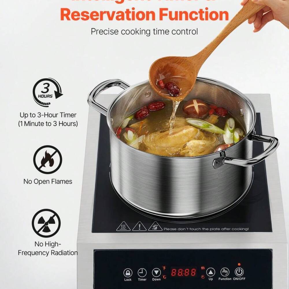 Portable Cooktop, 1800W Commer - đánh giá và giá Induction Cooktop Portable