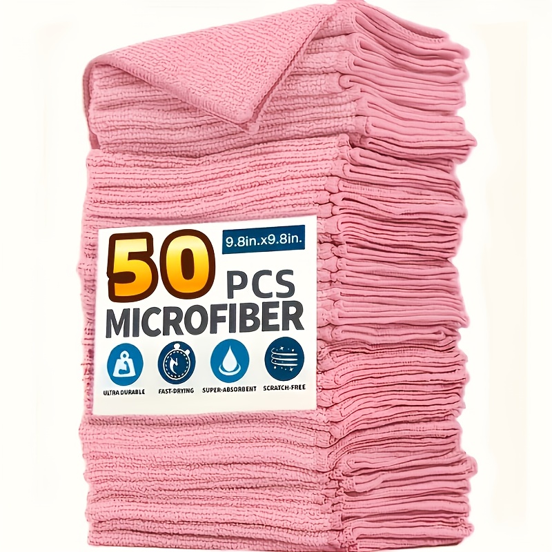 1-50Pcs Light Pink Microfiber  - đánh giá và giá Kitchen Appliances And Utensils