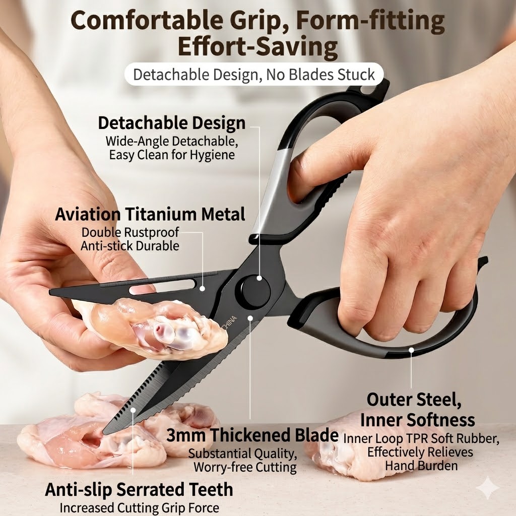 Kitchen scissors Titanium Chic - đánh giá và giá Kitchen Appliances Packages