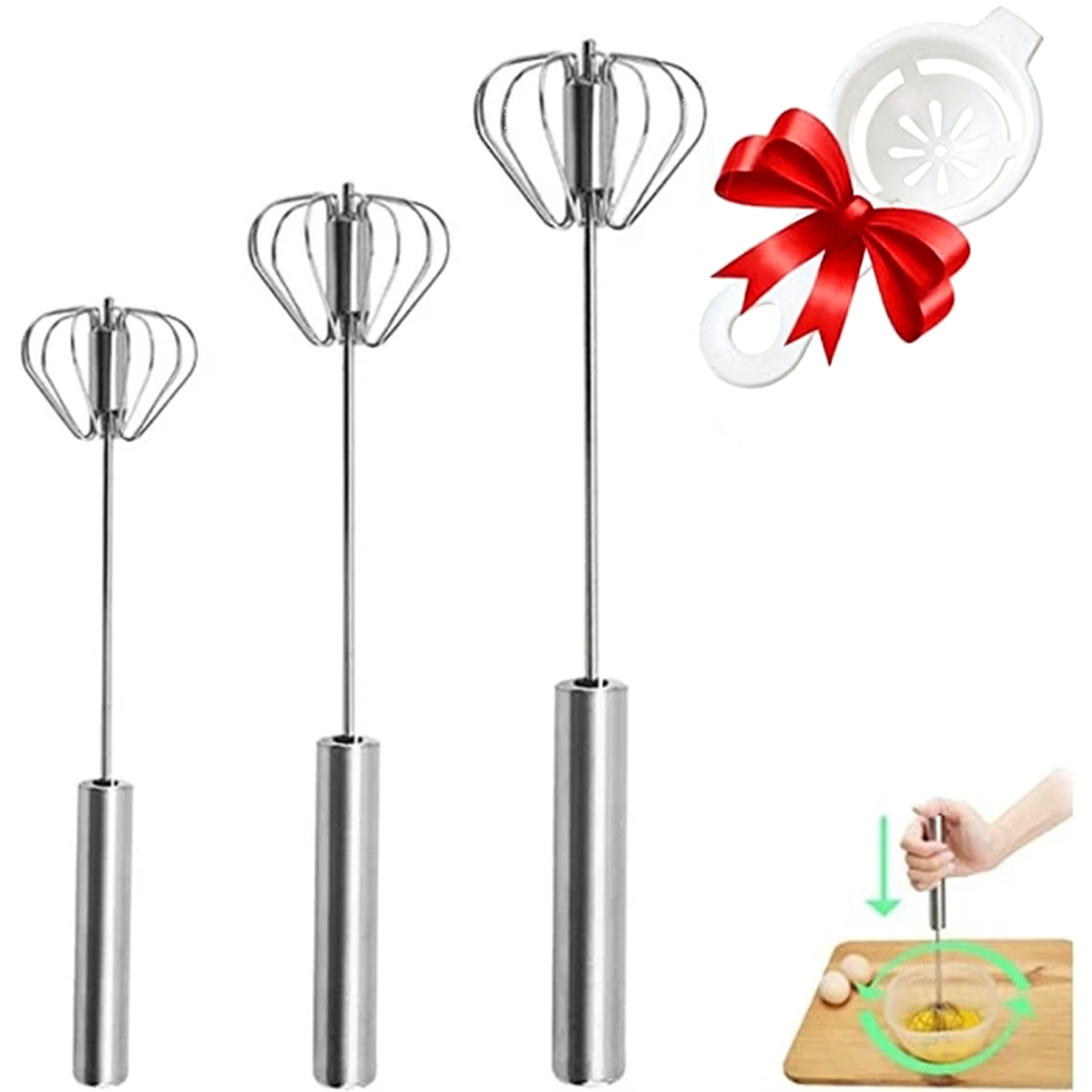 1/3pcs Stainless Steel Egg Bea - đánh giá và giá Kitchen Appliances For Restaurant